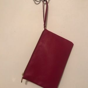 Burgundy wristlet